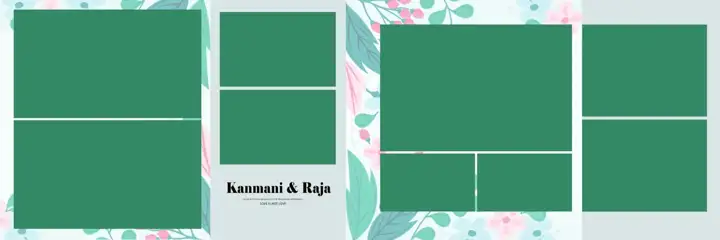 Classic & Traditional Wedding Album 12x36 PSD with Silk Texture