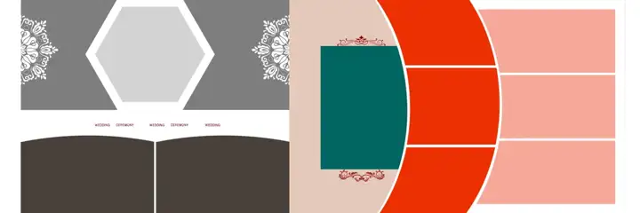 Classic Wedding Album 12x36 PSD – Damask Texture