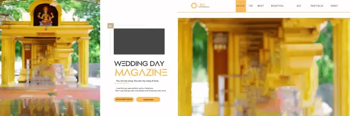 Dreamy & Charming Wedding Album 12x36 PSD with Paisley Pattern