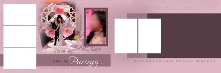 Dreamy & Cinematic Wedding Album 12x36 PSD with Mandala Art