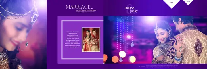 Dreamy & Cinematic Wedding Album 12x36 PSD with Silk Texture