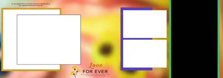 Dreamy Floral Border Haldi Wedding Album 14x40 PSD