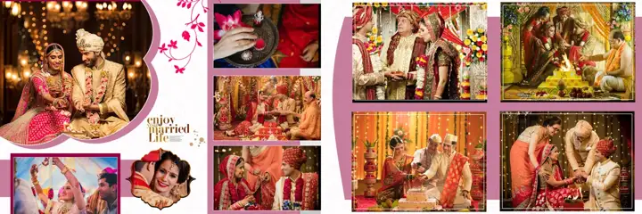 Dreamy Karizma Wedding Album 12x36 PSD with Gold Frame – free Wedding Album 12x36 PSD download