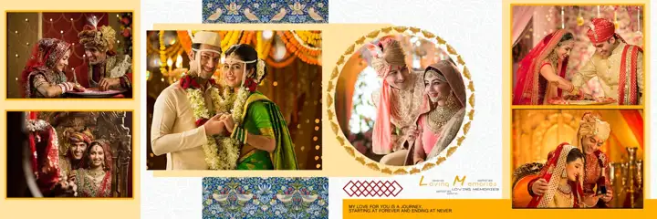 Dreamy Karizma Wedding Album 12x36 PSD with Rose Petals
