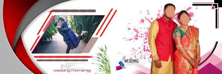 Dreamy & Premium Wedding Album 12x36 PSD with Vintage Frame