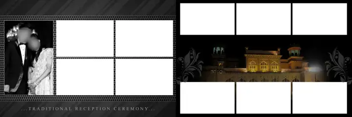 Dreamy & Regal Wedding Album 12x36 PSD with Damask Texture