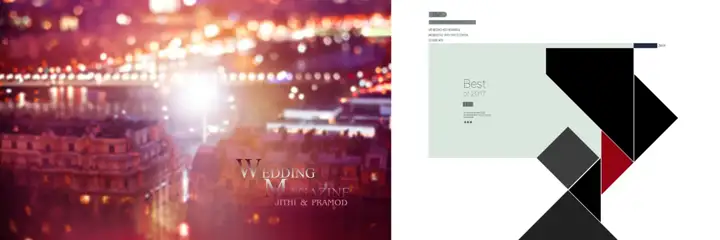 Dreamy & Stylish Wedding Album 12x36 PSD with Glitter Accents