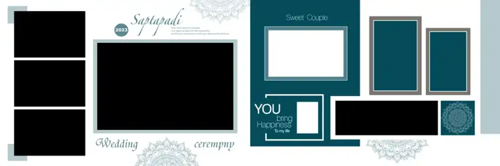Dreamy & Stylish Wedding Album 12x36 PSD with Silk Texture