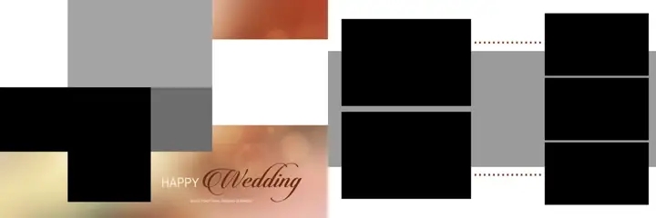 Dreamy & Traditional Wedding Album 12x36 PSD with Pastel Clouds