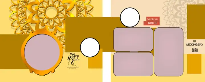 Dreamy Wedding Album 12x36 PSD for Karizma – Peacock Art – free Wedding Album 12x36 PSD download