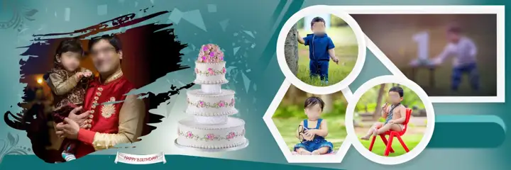 Elegant Birthday & Baby Album PSD with Royal Arch