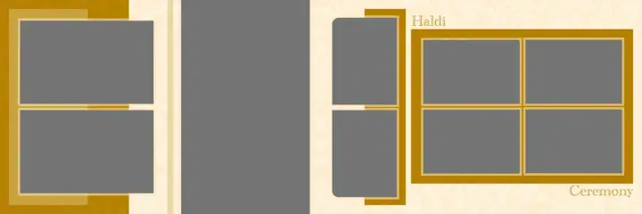 Elegant Haldi Wedding Album 12x36 PSD with Royal Arch