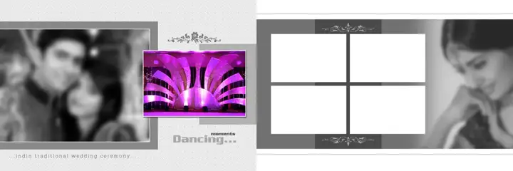Elegant & Luxury Wedding Album 12x36 PSD with Geometric Lines