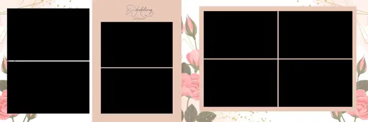 Elegant & Royal Wedding Album 12x36 PSD with Rose Petals