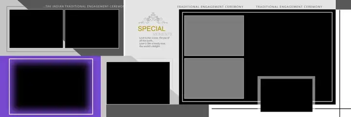 Engagement Wedding Album 12x36 PSD – Classic Lace Ornaments Design