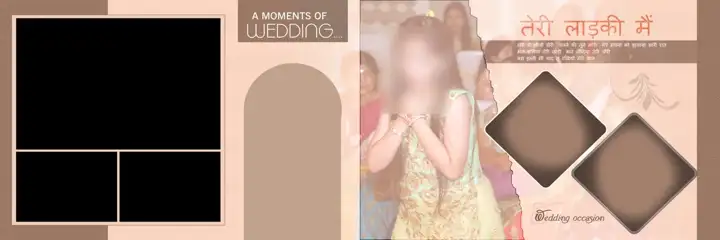 Engagement Wedding Album 12x36 PSD – Golden Temple Motif Design