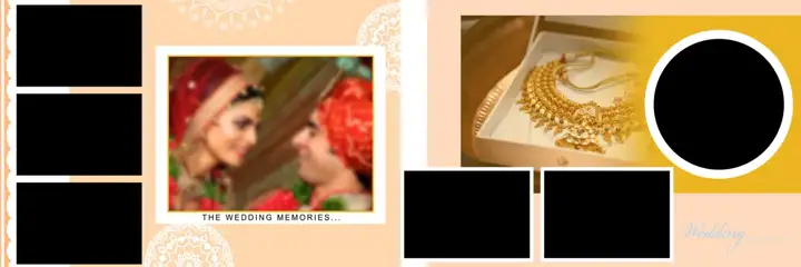 Floral & Dreamy Wedding Album 12x36 PSD with Mandala Art