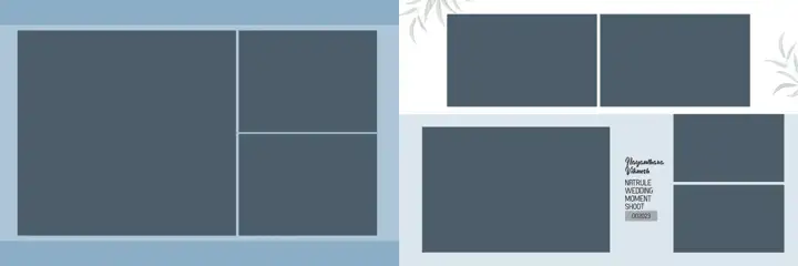 Floral & Graceful Wedding Album 12x36 PSD with Bokeh Lights