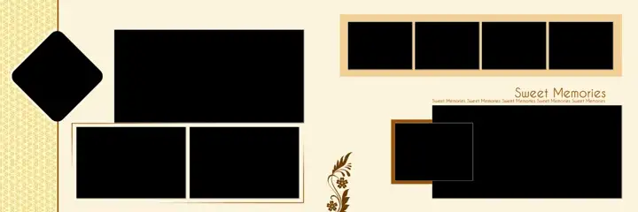 Floral & Grand Wedding Album 12x36 PSD with Rose Petals