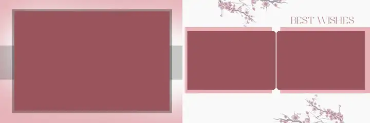 Floral Indian Wedding Album 12x36 PSD with Peacock Art