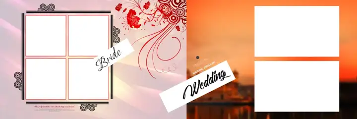 Floral Mandala Art Wedding Album 12x36 PSD