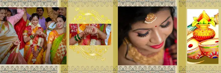 Floral Paisley Pattern Indian Wedding Album 12x36 PSD