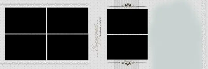 Free Artistic Engagement Wedding Album 12x36 PSD – Gold Frame