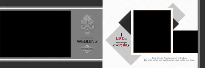Free Artistic Indian Wedding Album 12x36 PSD – Gold Frame