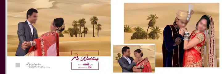 Free Artistic Wedding Album 12x36 PSD – Brush Strokes