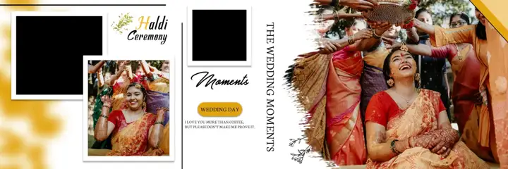 Free Artistic Wedding Album 12x36 PSD – Vintage Frame
