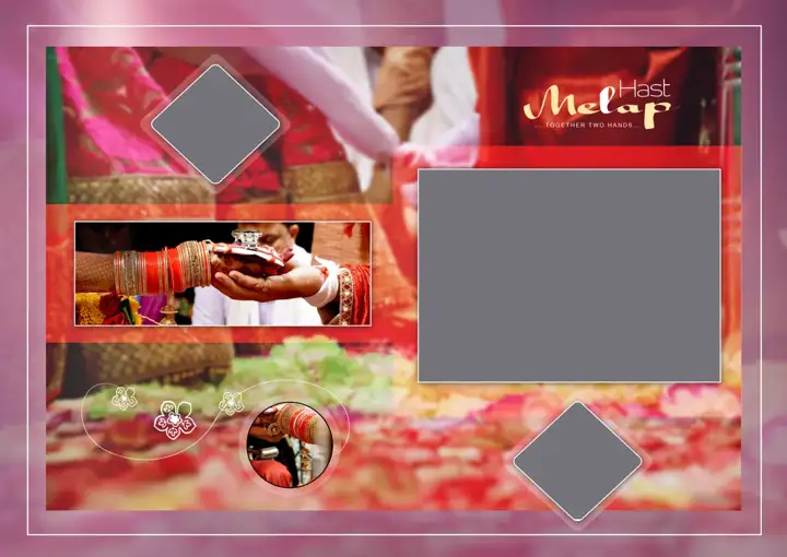Free Artistic Wedding Photo Album 17x24 PSD – Bokeh Lights