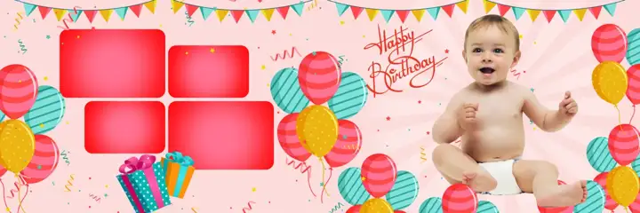 Free Charming Birthday & Baby Album 12x36 PSD – Peacock Art