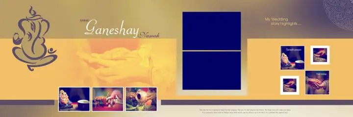 Free Cinematic Karizma Wedding Album 12x36 PSD – Gold Frame