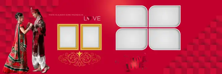 Free Cinematic Wedding Album 12x36 PSD – Bokeh Lights