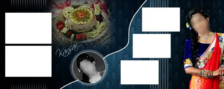 Free Cinematic Wedding Photo Album 12x30 PSD – Vintage Frame