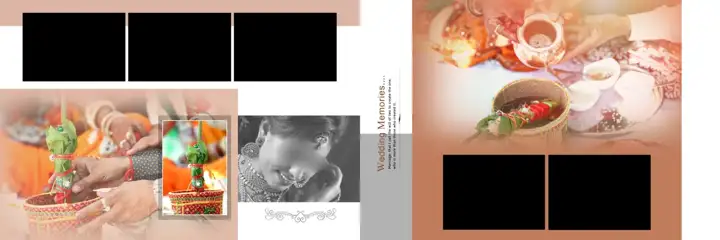 Free Dreamy Indian Wedding Album 12x36 PSD – Damask Texture