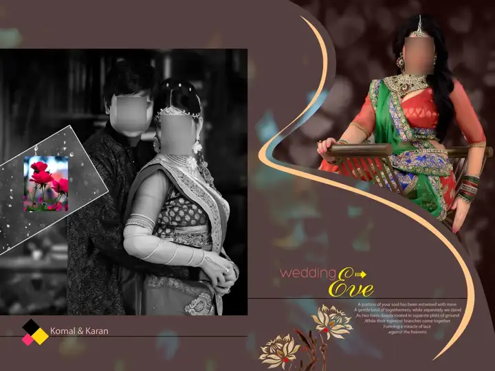 Free Dreamy Wedding Photo Album 18x24 PSD – Bokeh Lights