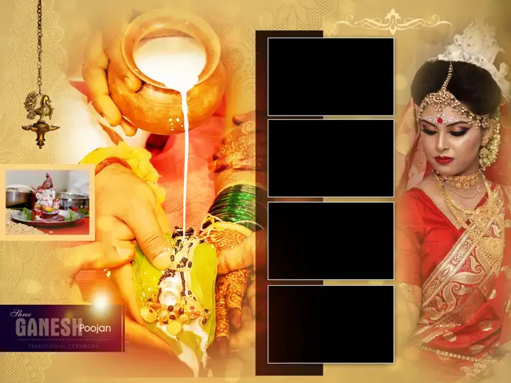 Free Elegant Wedding Photo Album 18x24 PSD – Glitter Accents