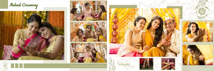 Free Golden Mehndi Wedding Album 12x36 PSD – Royal Arch