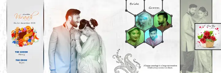 Free Golden Wedding Album 12x36 PSD – Peacock Art