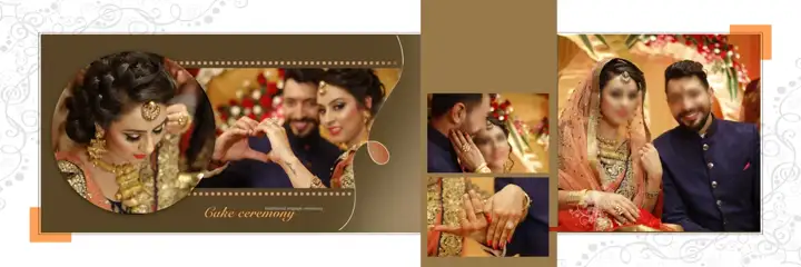 Free Graceful Wedding Album 12x36 PSD – Damask Texture