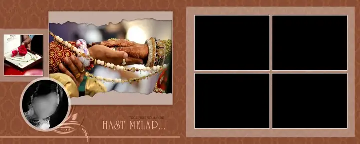 Free Graceful Wedding Photo Album 12x30 PSD – Geometric Lines