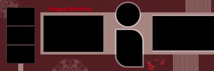 Free Grand Wedding Album 12x36 PSD – Floral Border