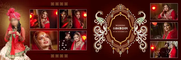 Free Luxury Wedding Album 12x36 PSD – Peacock Art