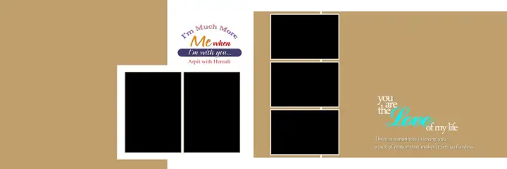 Free Minimal Wedding Album 12x36 PSD – Geometric Lines