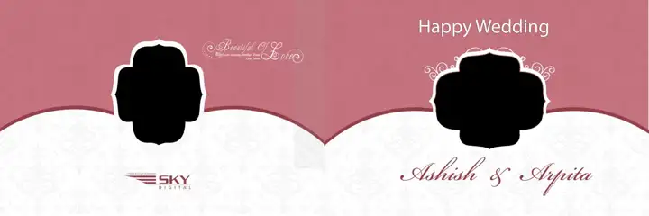 Free Modern Wedding Album Cover PSD – Paisley Pattern