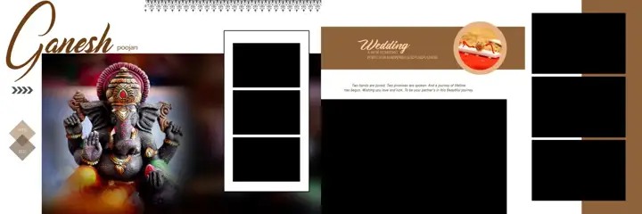 Free Regal Wedding Album 12x36 PSD – Glitter Accents