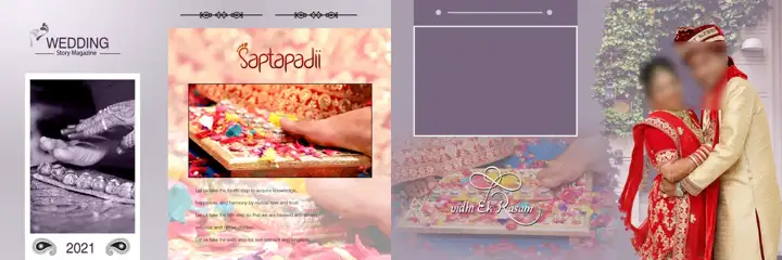 Free Soft Pastel Karizma Wedding Album 12x36 PSD – Glitter Accents