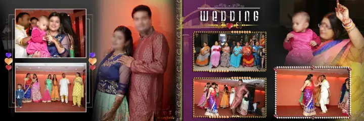 Free Stylish Wedding Album 12x36 PSD – Vintage Frame