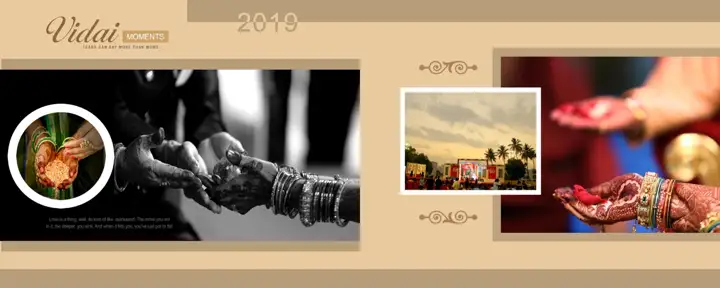 Free Stylish Wedding Photo Album 12x30 PSD – Pastel Clouds